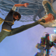 Kamala Khan and her giant foot, about to ruin that AIM soldier’s life.